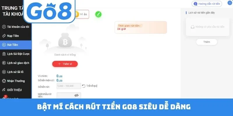 Bật mí cách rút tiền GO8 siêu dễ dàng