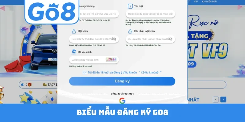 Biểu mẫu đăng ký GO8