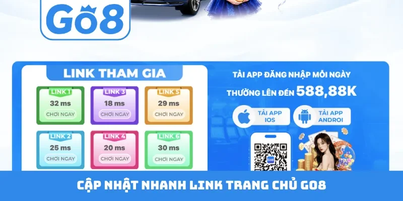 Cập nhật nhanh link trang chủ GO8
