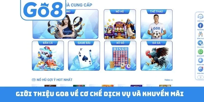 Giới thiệu GO8 về cơ chế dịch vụ và khuyến mãi