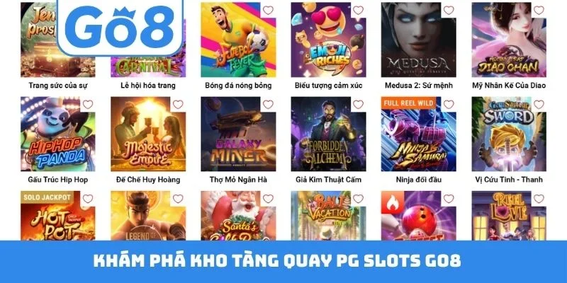 Khám phá kho tàng quay PG slots GO8