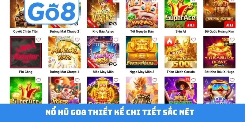 Nổ hũ GO8 thiết kế chi tiết sắc nét