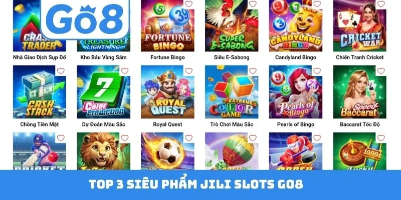 TOP 3 siêu phẩm JILI slots GO8